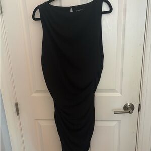 Abercrombie and Fitch XL Black Sleeveless Ruched Dress